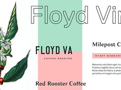 MM0001 coffee coffee roaster leaf plant typography virginia
