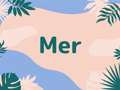 Logo for "Mer" branding design graphic design illustration logo vector
