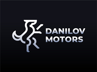 Danilov Motors logo auto branding design graphic design illustration logo premium vector