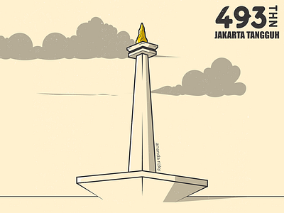 493rd Jakarta Anniversary illustration indonesia jakarta monas