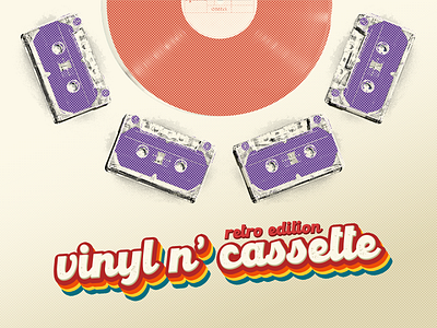 vinyl n cassette cassette design music retro vinyl