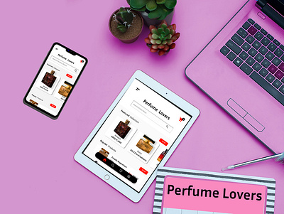 Perfume Lovers app branding design figma interaction design product design typography ui ux visual design