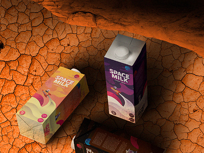 Space Milk | Packaging design branding business business cards design graphic design illustration logo milk design milk packaging space milk stationary