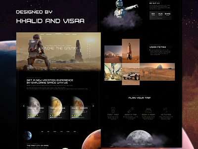 Space Travel Web Design Concept designer space travel website ui ux designer web designer website