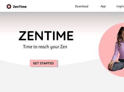 Home Page Design | ZenTime branding design ui ux vector web design