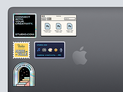 studio.com stickers sticker visual design