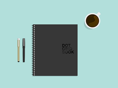 Design essentials coffee essentials illustration micron notebook pen toolkit vector