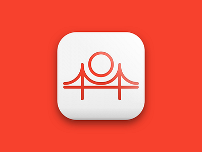 Golden Gate Bridge App Icon app bridge design francisco gate golden icon logo san