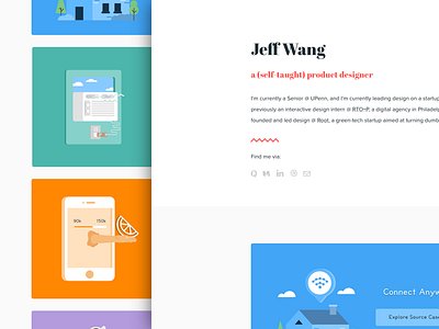 New Portfolio Launch! design flat friendly illustration landing page portfolio ui web