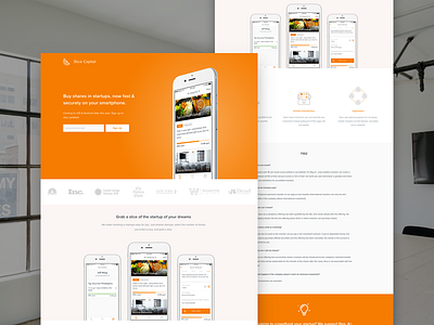 Landing Page Redesign design flat homepage landing mobile page phone ui