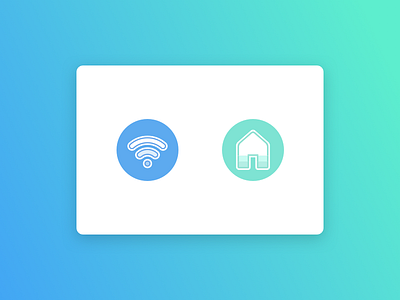 Home related icons color gradient house icons wifi