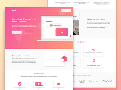 Landing Page color colorful education fun gradient icon landing page startup