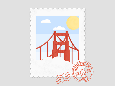 San Francisco Stamp bridge francisco gate golden homesick san sf stamp sun
