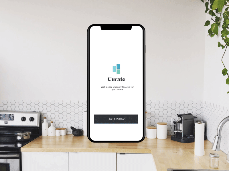 Curate AR app ae animation ar colors design interaction interior iphonex kitchen ui