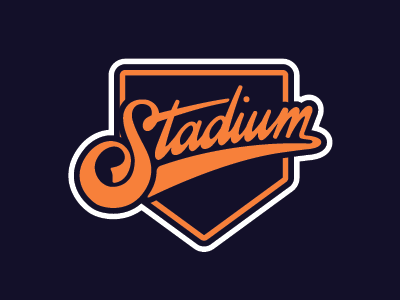 Stadium baseball blue branding cursive hand lettering hawaii home home plate identity lettering ligature logo outline packaging retro rounded school script sports type typography vintage