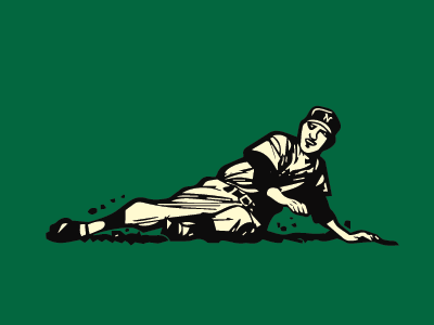 Safe! baseball illustration retro stirrups vintage