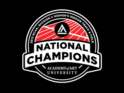 Academy of Art National Champions (Unused) aau academy art art school champion illustration ncaa sports track urban knights