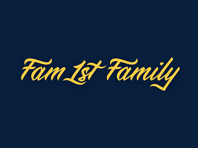 Fam 1st Family Foundation lettering marshawn lynch non profit script type design
