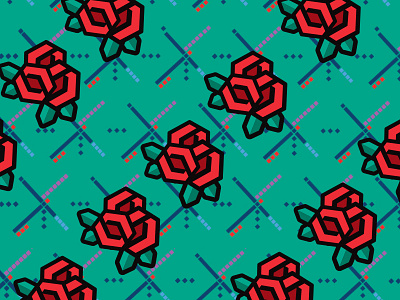 Rose City design illustration pattern portland roses