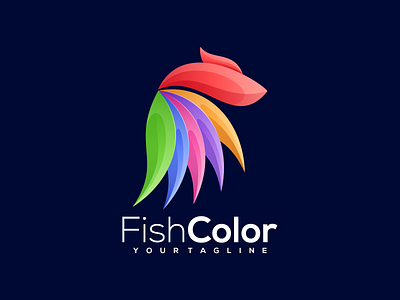 Fish Color Logo app branding design gradient graphic design illustration logo logoawesome logoinspiration logoplace ui ux vector