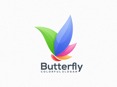 Butterfly Color logo app branding design gradient graphic design illustration logo ui ux vector