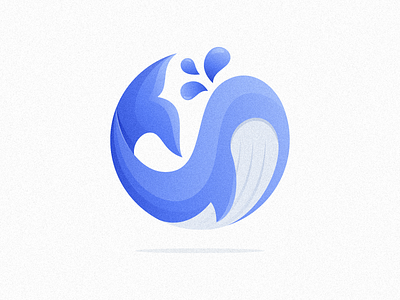 Whale Color logo app blue branding design gradient graphic design illustration logo ui ux vector whale