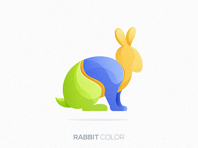 Rabbit Color logo app branding color design gradient graphic design illustration logo rabbit ui ux vector