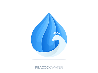 Peacock Water logo app branding color design gradient graphic design illustration logo ui ux vector
