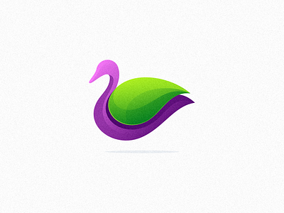 Swan logo concept app branding color design gradient graphic design illustration logo swan ui ux vector