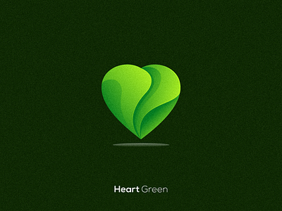 Heart Green Logo app branding color design gradient graphic design green heart illustration logo ui ux vector