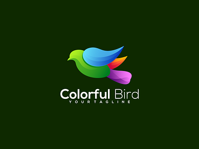 Bird Colorful Logo Concept logotype