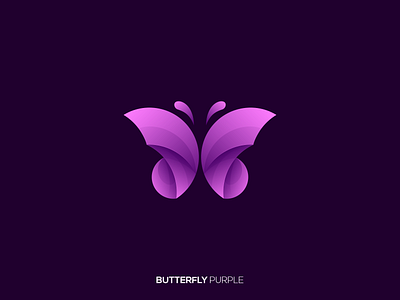 Butterfly Purple Logo Concept app branding butterfly color design gradient graphic design illustration logo ui ux vector