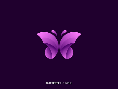 Butterfly Purple Logo Concept