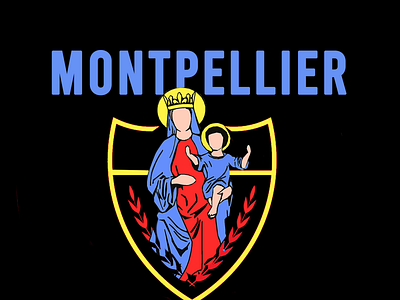 Coat of arms Montpellier france graphic design illustration logo montpellier vector