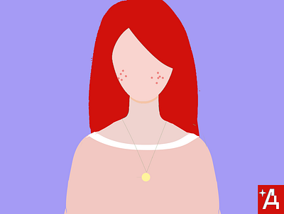 Redhair girl design flat flatdesign france graphic design illustration montpellier ui ux vector