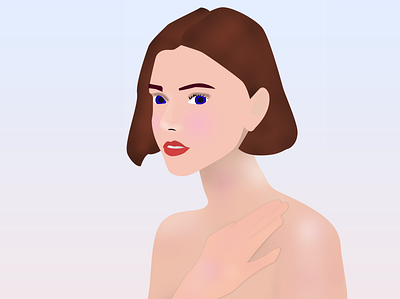 Beauty digital portrait beautyfull girl digital illustration graphic design illustration naked woman portrait woman