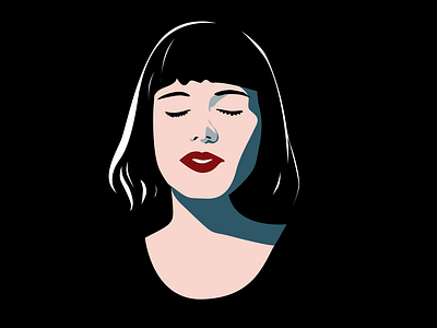 Dreaming vector portrait