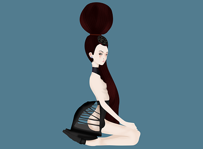 Post-geisha beauty branding design digital illustration fashion fashion conception fashion design france geisha graphic design illustration ui woman