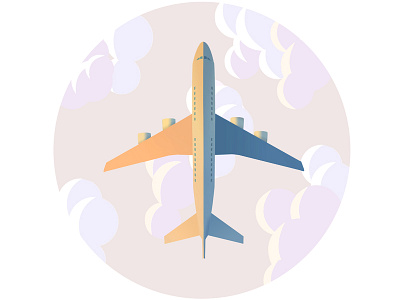 Flight - Travel Series clean clouds design flight minimalist modern plane ui ux vector