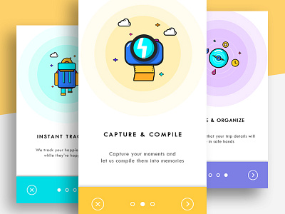 Onboarding Screen design flat onboarding organize screen travel ui ux