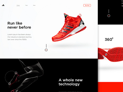 Adidas Web Concept clean design malaysia minimal modern shoe ui ux web website