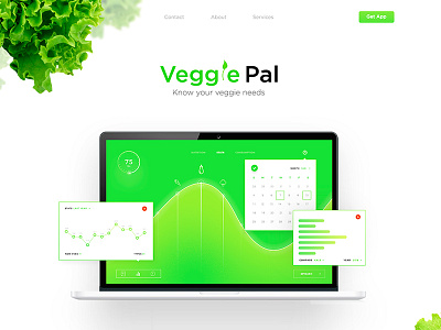 Veggie Pal Landing Page app design ecommerce landing malaysia ui ux veggie web website