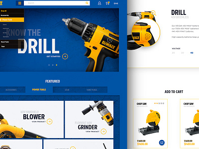 Dewalt E-commerce Website Concept clean design ecommerce malaysia mobile modern ui ux web website