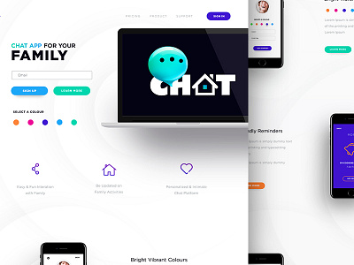 Family Chat Application app clean colours design family malaysia mobile ui ux website