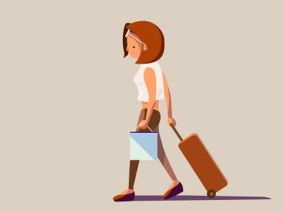 Character Illustration Series - Travel boy character design flat graphic illustration malaysia vector web