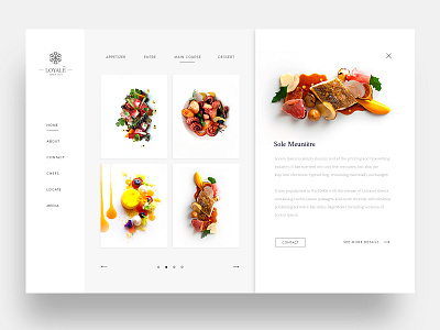 Fine Dining Restaurant Web Ui clean design food malaysia mobile modern ui ux web website