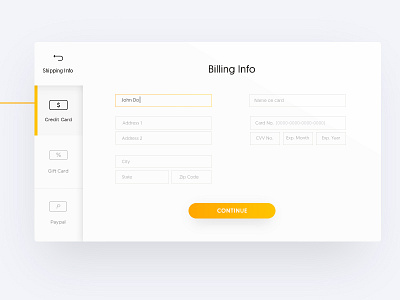 Billing Info Ui 