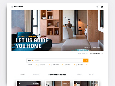 Real Estate Homepage app design home landing malaysia mobile ui ux web website