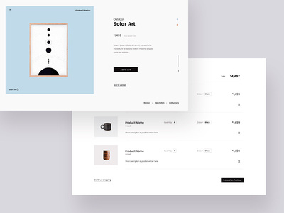 Minim E-commerce Website - product & cart