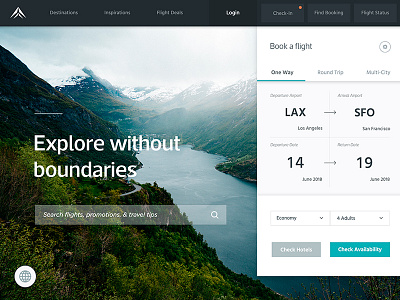 Travel Airline Flight Booking Ui